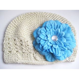 Bobitty Boo Ainsley Crochet Kufi Hat with Large Peony Hats