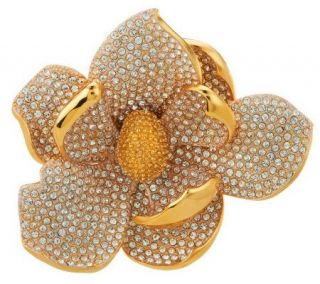 Joan Rivers Limited Edition Pave Magnolia Brooch —