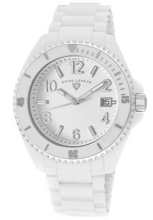 Swiss Legend SL 11528 WWWA  Watches,Luminar White Ceramic and Dial Silver Tone Bezel, Casual Swiss Legend Quartz Watches