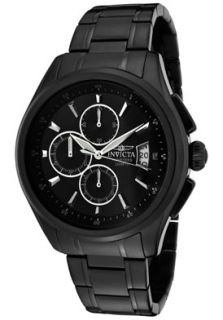 Invicta 1486  Watches,Mens Invicta II Chronograph Black Dial Black Ion Plated Stainless Steel, Chronograph Invicta Quartz Watches