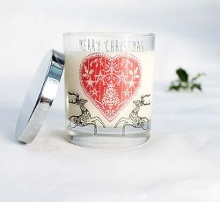 the christmas candle by hearth & heritage scented candles