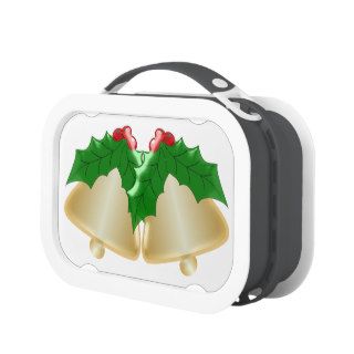 Christmas Bells With Holly Lunch Box