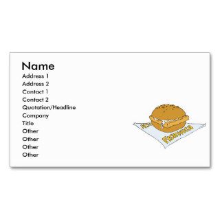 fast food fishwich sandwich business cards