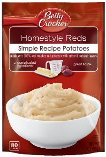 Betty Crocker Homestyle Reds, 100% Real Mashed Potatoes, 3.3 Ounce Packages (Pack of 8)  Grocery & Gourmet Food