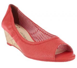 Liz Claiborne New York Slip On Peep Toe Wedge —