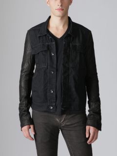 Denim & Leather Jacket by DRKSHDW by Rick Owens