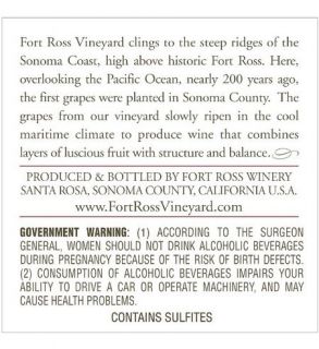2009 Fort Ross Pinot Noir, Sonoma Coast 750 mL Wine