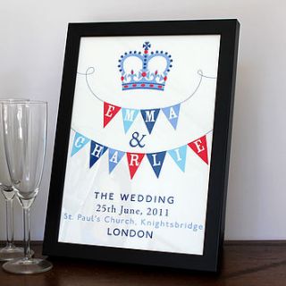 personalised wedding print by sweet home london