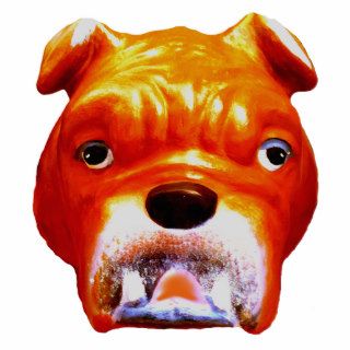 Christmas Ornament Bulldog Face Photo Cutout