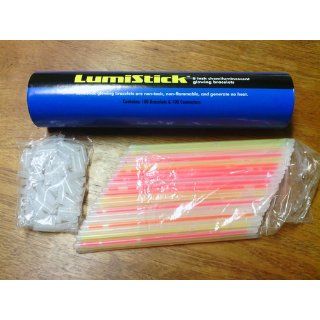 8" LumiStick Brand Glowsticks Glow Stick Bracelets Mixed Colors (Tube of 100) Toys & Games