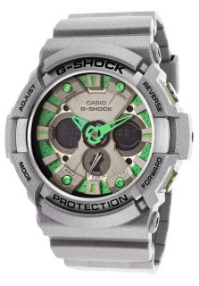 Casio GA200SH 8ADR  Watches,Mens G Shock Analog Digital Multi Function Silver Resin, Casual Casio Quartz Watches