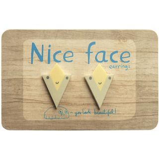'triangle nice face' earrings by sarah ray