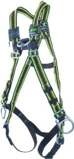 Miller by Honeywell E552/UGN DuraFlex Stretchable 550 Series Harness with Elastomer Webbing, Mating Buckle Leg Strap and Side D Ring, Universal, Green   Fall Arrest Safety Harnesses  