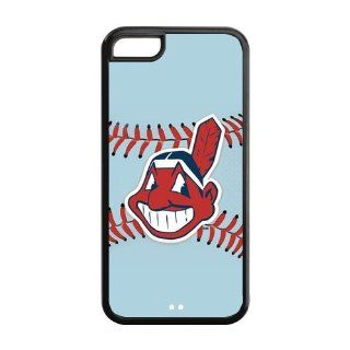 Custom MLB Cleveland Indians Inspired Design TPU Case Back Cover For Iphone 5c iphone5c NY468 Cell Phones & Accessories