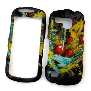 Samsung Continuum i400 (Verizon) Rubberized Snap On Protector Hard Case "Love is Victory" Design Cell Phones & Accessories