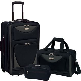 Travelers Club Luggage Skyview 3 Piece Expandable Rolling Carry On Set