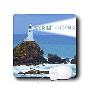 mp_155658_1 InspirationzStore Inspirational Quotes   Shine bright like a lighthouse   inspiring motivational motivating nautical word saying light house   Mouse Pads 