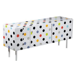 retro style polka dot sideboard by out there interiors