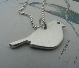 silver robin necklace by suzy q