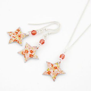 child's star pendant and earrings set by kate hamilton hunter studio