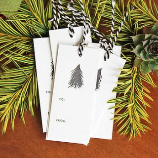 six luxe letterpress gift tags by artcadia