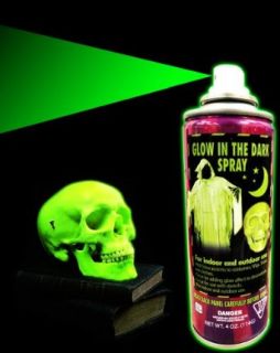 GLOW IN THE DARK Spray Paint (Green) Clothing