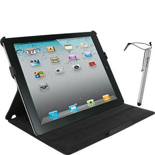 rooCASE 3 in 1 Slim Fit Folio Case w/ Screen Protector & Stylus for Apple iPad 2 / The New iPad 3