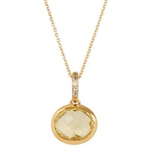 mahina lemon quartz pendant necklace by glacier jewellery