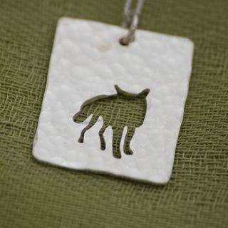 sterling silver fox silhouette pendant by fragment designs