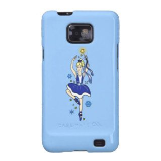 Ballerina in Blue Galaxy S2 Case