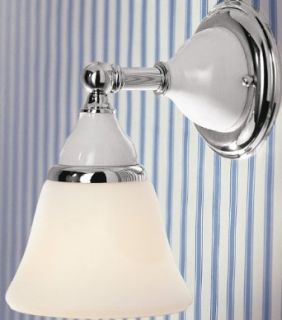 Hudson Valley Lighting 461 PB 1 Light Porcelain Vanity Fixture, Polished Brass Finish with White Glass   Wall Sconces  
