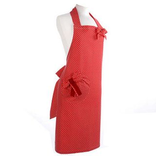 red spotty pinny by posh pinnies