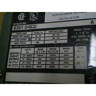 Allen Bradley 836T D463J 836Td463J Pressure Switch