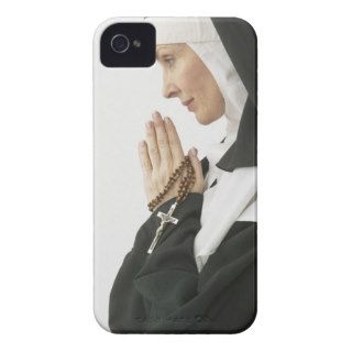 Praying Nun Holding Rosary iPhone 4 Case Mate Case