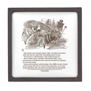 Alice Red Queen Running To Stay In Same Place Premium Jewelry Box
