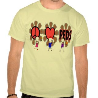 Pediatric Nurse  "Peace Love Pediatrics" Cute T shirt