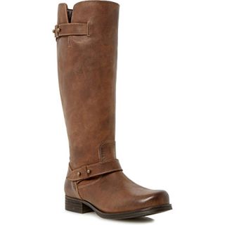 BERTIE   Tread leather knee high biker boots