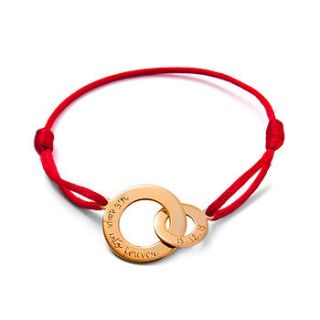 lover's gold plated intertwined bracelet by merci maman