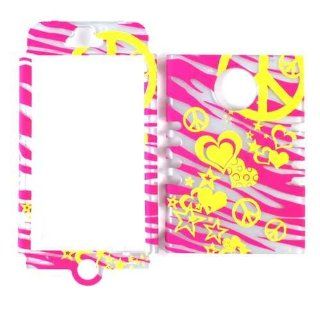 Cell Armor I5 RSNAP TE466 S Rocker Snap On Case for iPhone 5   Retail Packaging   Hot Pink Zebra with Famous Logo Cell Phones & Accessories