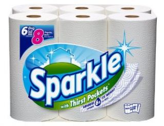 Sparkle Pick A Size Big Roll Paper Towels, White, 6 Count Prime Pantry