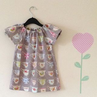 girls 'china cups' flutter dress by love lime