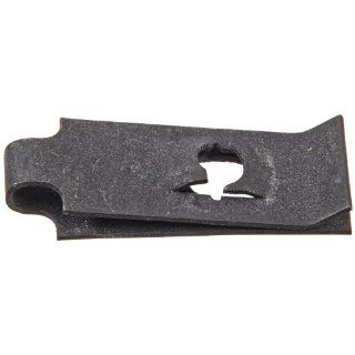 Steel Standard U Style Clip On Nut, Plain Finish, #6 32 Thread Size, For 0.045" 0.062" Material Thickness, 0.468" Edge Distance (Pack of 25)