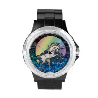 Magic Unicorn Rainbow Glitter Sparkles Magical Gem Wristwatch