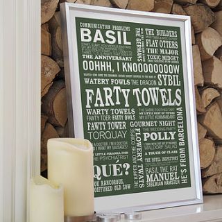 'farty towels' typographic print by typaprint