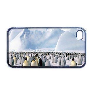 Penquins Apple RUBBER iPhone 4 or 4s Case / Cover Verizon or At&T Phone Great Gift Idea Cell Phones & Accessories