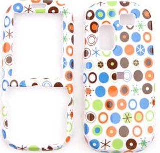 Samsung T469 Gravity 2 Colorful Cute Polka Dots on White Hard Case/Cover/Faceplate/Snap On/Housing/Protector Cell Phones & Accessories