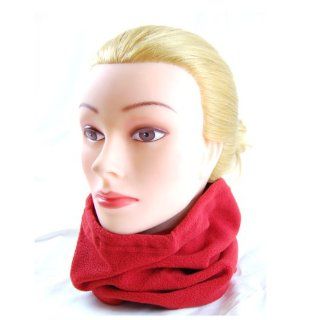 NECK WARMER Fleece Tube Scarf Cowl UNISEX PN R, Red  Camping Hand Warmers  Sports & Outdoors