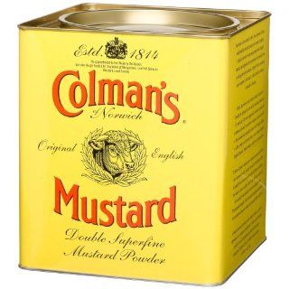 Colman's Double Superfine Mustard Powder, 4.6 Pound Tin  Mustard Spices And Herbs  Grocery & Gourmet Food