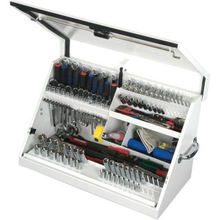 Montezuma Steel Open Top Tool Truck Box — White, 30in.W x 15in.D x 18 1/8in.H  Tool Chests