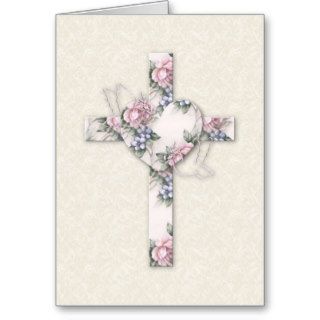 KRW Floral Cross and Doves Cards